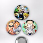 Hunter x Hunter Animesi Gon Freecss, Killua Zoldyck ve Kurapika Anime Rozet Seti Set 2 3’lü (58 mm)