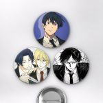 Chainsaw Man Animesi Aki Hayakawa, Denji ve Moriarty Mix Anime Rozet Seti Set 1 3’lü (58 mm)