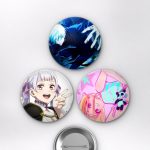 Black Clover Animesi Asta, Noelle Silva ve Gojo Satoru Mix Anime Rozet Seti Set 2 3’lü (58 mm)
