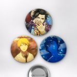 Black Clover Animesi Yami Sukehiro ve Denji Mix Anime Rozet Seti Set 1 3’lü (58 mm)