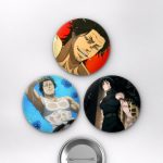 Black Clover Animesi Yami Sukehiro ve Denji Mix Anime Rozet Seti Set 2 3’lü (58 mm)