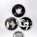 Tokyo Ghoul Animesi Juuzou Suzuya Black White Hair XIII Anime Rozet Seti Set 1 3’lü (58 mm)