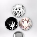 Tokyo Ghoul Animesi Juuzou Suzuya Manga Gothic Art Anime Rozet Seti Set 2 3’lü (58 mm)