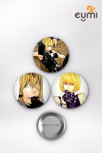 Death Note Animesi Mello Manga Kapak Sanatı Anime Rozet Seti Set 1 3’lü (58 mm)