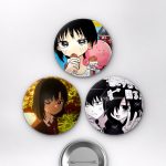Anime Karışık Animesi Gokudolls ve Tomoko Kuroki WataMote Komedi Anime Rozet Seti Set 1 3’lü (58 mm)