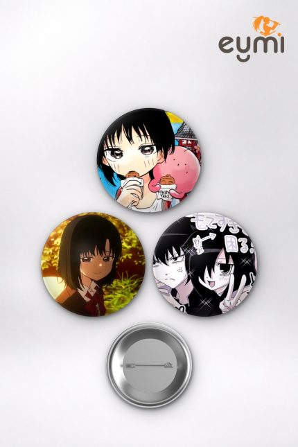 Anime Karışık Animesi Gokudolls ve Tomoko Kuroki WataMote Komedi Anime Rozet Seti Set 1 3’lü (58 mm)