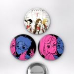 Anime Karışık Animesi Gokudolls ve Tomoko Kuroki WataMote Komedi Anime Rozet Seti Set 2 3’lü (58 mm)