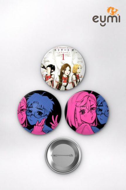 Anime Karışık Animesi Gokudolls ve Tomoko Kuroki WataMote Komedi Anime Rozet Seti Set 2 3’lü (58 mm)