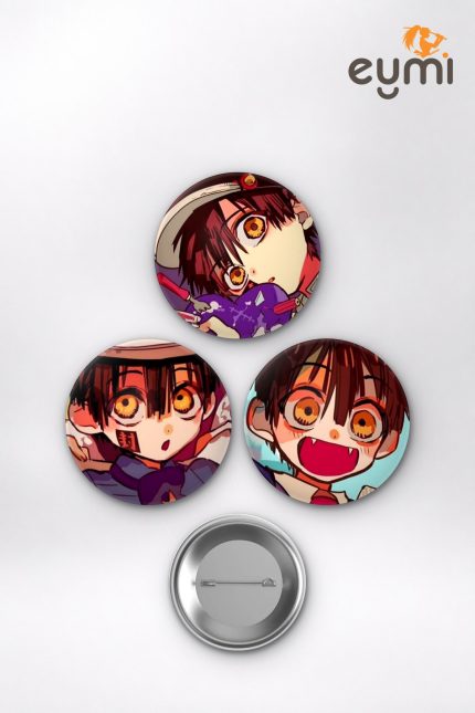 Toilet-Bound Hanako-kun Animesi Hanako-kun ve Yugi Amane Anime Rozet Seti Set 1 3’lü (58 mm)