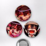 Toilet-Bound Hanako-kun Animesi Hanako-kun ve Yugi Amane Anime Rozet Seti Set 2 3’lü (58 mm)