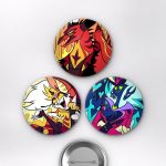 Helluva Boss Animesi Hazbin Hotel Yedi Günah Anime Rozet Seti Set 1 3’lü (58 mm)
