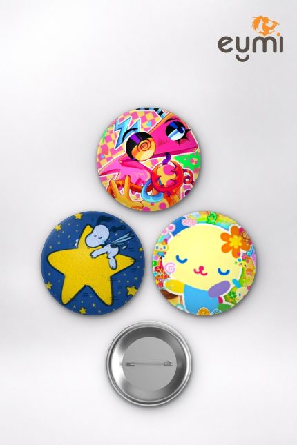 Pokémon Animesi Ash Ketchum ve Pikachu Anime Rozet Seti Set 1 3’lü (58 mm)