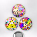 Kidcore Estetiği Animesi Y2K Renkli Retro Karakterler Anime Rozet Seti Set 1 3’lü (58 mm)