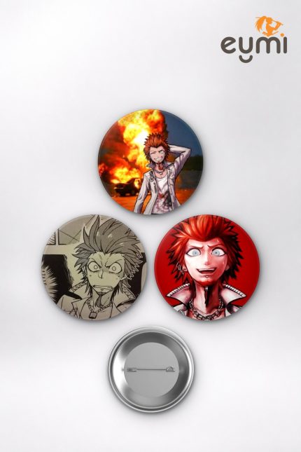 Danganronpa Animesi Leon Kuwata Ultimate Baseball Anime Rozet Seti Set 1 3’lü (58 mm)