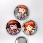 Danganronpa Animesi Leon Kuwata Ultimate Baseball Anime Rozet Seti Set 2 3’lü (58 mm)