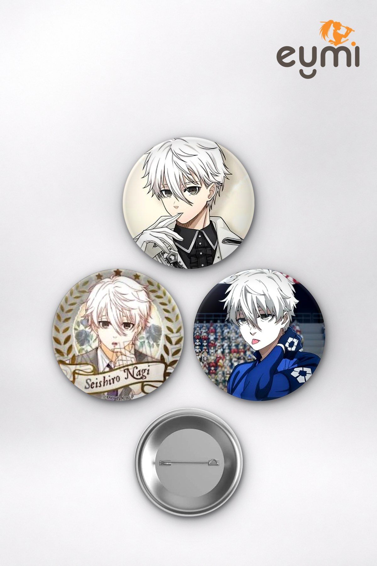 Blue Lock Animesi Nagi Seishiro Lise Dahisi Anime Rozet Seti Set 1 3’lü (58 mm) Blue Lock Animesi Nagi Seishiro Lise Dahisi Anime Rozet Seti Set 1 3’lü (58 mm)