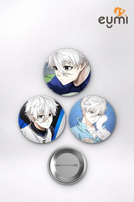 Blue Lock Animesi Nagi Seishiro Lise Dahisi Anime Rozet Seti Set 2 3’lü (58 mm)