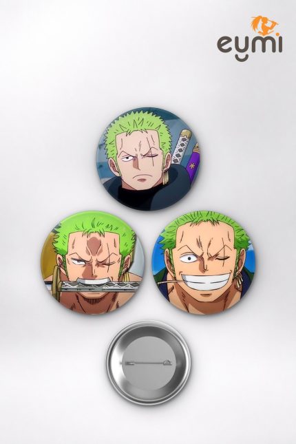 One Piece Animesi Hasır Şapka Korsanları Tayfası Anime Rozet Seti Set 2 3’lü (58 mm)