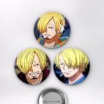 One Piece Animesi Hasır Şapka Korsanları Tayfası Anime Rozet Seti Set 3 3’lü (58 mm)