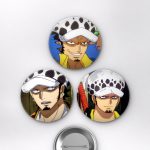 One Piece Animesi Hasır Şapka Korsanları Tayfası Anime Rozet Seti Set 4 3’lü (58 mm)
