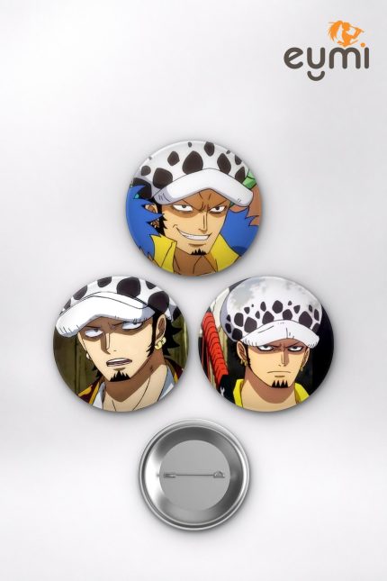 One Piece Animesi Hasır Şapka Korsanları Tayfası Anime Rozet Seti Set 4 3’lü (58 mm)