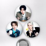 Stray Kids SKZ Tüm Üyeler (Bang Chan, Felix, Hyunjin, Lee Know) K-Pop Temalı Çanta Rozeti İğneli Buton Rozet Seti Set 1 3’lü (58 mm)