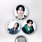 Stray Kids SKZ Tüm Üyeler (Bang Chan, Felix, Hyunjin, Lee Know) K-Pop Temalı Çanta Rozeti İğneli Buton Rozet Seti Set 2 3’lü (58 mm)