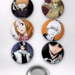 Bleach Ichigo Kurosaki ve Rukia Temalı Çanta Rozeti İğneli Buton Rozet Seti Set 1 (6 ADET) (58 mm)