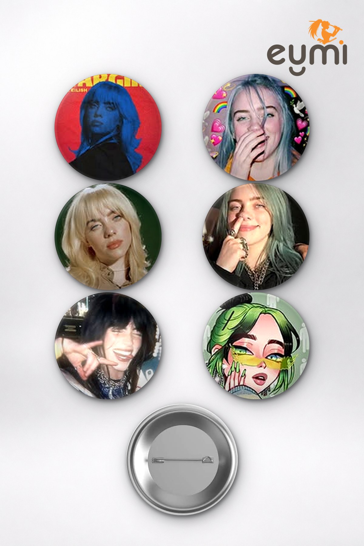 Billie Eilish & Regretevator Billie Eilish ve Gnarpy Kaykay Meme Temalı Çanta Süsü Rozet İğneli Buton Rozet Seti Set 3 (6 ADET) (58 mm) Billie Eilish & Regretevator Billie Eilish ve Gnarpy Kaykay Meme Temalı Çanta Süsü Rozet İğneli Buton Rozet Seti Set 3 (6 ADET) (58 mm)