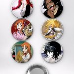 Bleach Aizen ve Gotei 13 Kaptanları Temalı Çanta Rozeti İğneli Buton Rozet Seti Set 2 (6 ADET) (58 mm)
