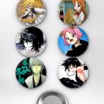 Bleach Aizen ve Gotei 13 Kaptanları Temalı Çanta Rozeti İğneli Buton Rozet Seti Set 3 (6 ADET) (58 mm)