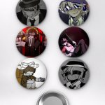 Indie Estetiği Chance Boy ve Girl Art Temalı Çanta Rozeti İğneli Buton Rozet Seti (6 ADET) (58 mm)