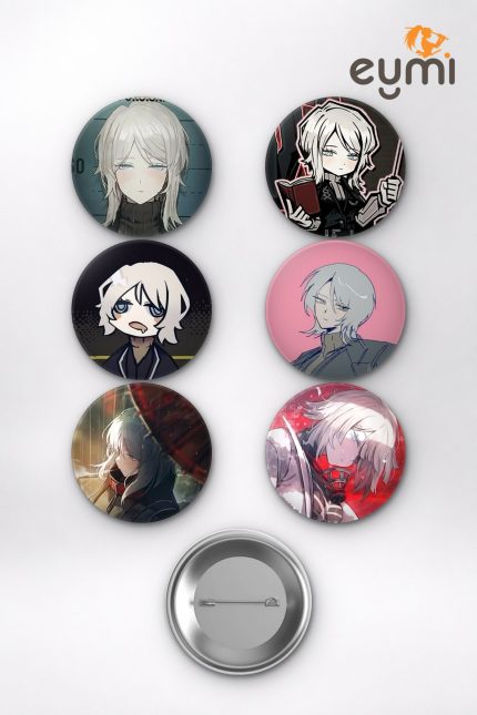 Limbus Company Faust Sinner Oyun Temalı Çanta Süsü Rozet İğneli Buton Rozet Seti (6 ADET) (58 mm)