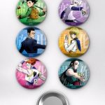 Hunter x Hunter Killua Zoldyck, Gon ve Hisoka Temalı Çanta Süsü Rozet İğneli Buton Rozet Seti Set 1 (6 ADET) (58 mm)