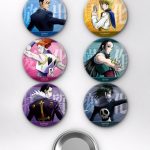 Hunter x Hunter Killua Zoldyck, Gon ve Hisoka Temalı Çanta Süsü Rozet İğneli Buton Rozet Seti Set 2 (6 ADET) (58 mm)