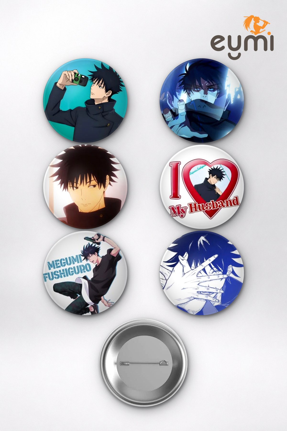 Jujutsu Kaisen Megumi Fushiguro Chibi Temalı Çanta Süsü Rozet İğneli Buton Rozet Seti Set 2 (6 ADET) (58 mm) Jujutsu Kaisen Megumi Fushiguro Chibi Temalı Çanta Süsü Rozet İğneli Buton Rozet Seti Set 2 (6 ADET) (58 mm)