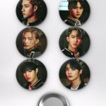 Stray Kids Bang Chan, Felix, Hyunjin Crown Taç Simgeleri K-Pop Temalı Çanta Süsü Rozet İğneli Buton Rozet Seti Set 1 (6 ADET) (58 mm)