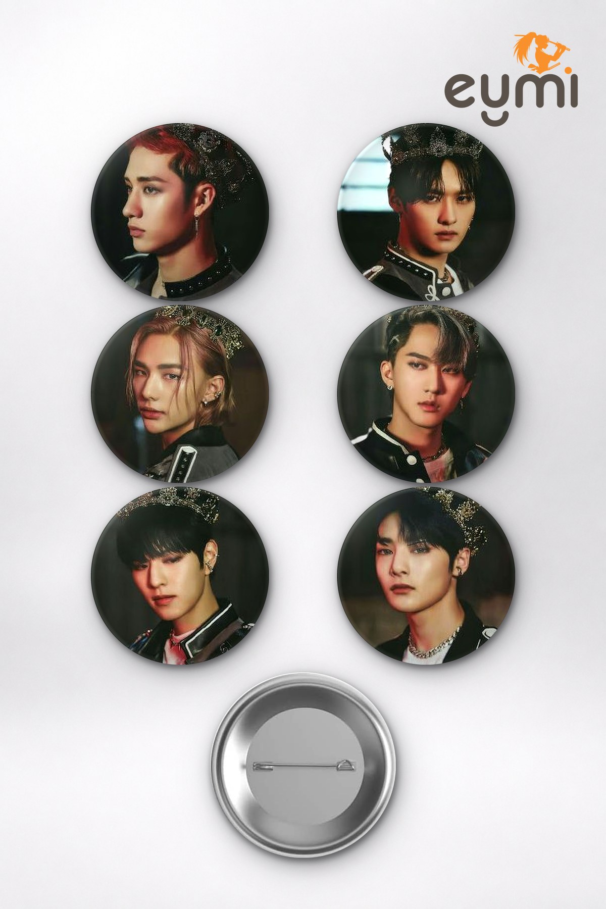 Stray Kids Bang Chan, Felix, Hyunjin Crown Taç Simgeleri K-Pop Temalı Çanta Süsü Rozet İğneli Buton Rozet Seti Set 1 (6 ADET) (58 mm) Stray Kids Bang Chan, Felix, Hyunjin Crown Taç Simgeleri K-Pop Temalı Çanta Süsü Rozet İğneli Buton Rozet Seti Set 1 (6 ADET) (58 mm)