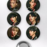 Stray Kids Bang Chan, Felix, Hyunjin Crown Taç Simgeleri K-Pop Temalı Çanta Süsü Rozet İğneli Buton Rozet Seti Set 2 (6 ADET) (58 mm)