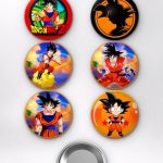 Dragon Ball Z Son Goku, Vegeta ve Z Savaşçıları Temalı Çanta Süsü Rozet İğneli Buton Rozet Seti Set 1 (6 ADET) (58 mm)