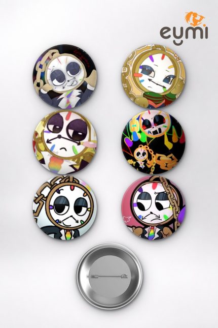 Regretevator Dyle Elevator Boy Oyun Temalı Çanta Süsü Rozet İğneli Buton Rozet Seti Set 1 (6 ADET) (58 mm)
