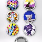Dragon Ball Z Son Goku Super Saiyan Temalı Çanta Süsü Rozet İğneli Buton Rozet Seti (6 ADET) (58 mm)