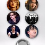 BTS Jungkook, RM, V, Agust D Konser Performansı K-Pop Temalı Çanta Süsü Rozet İğneli Buton Rozet Seti Set 2 (6 ADET) (58 mm)