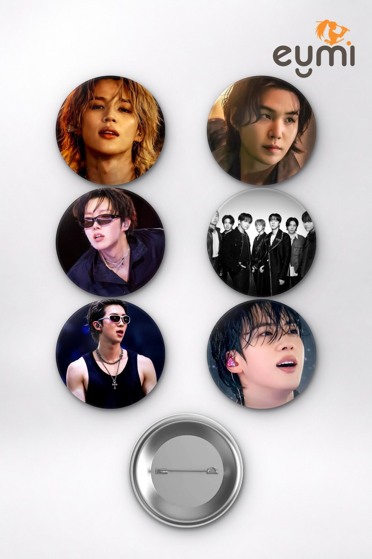 BTS Jungkook, RM, V, Agust D Konser Performansı K-Pop Temalı Çanta Süsü Rozet İğneli Buton Rozet Seti Set 2 (6 ADET) (58 mm) BTS Jungkook, RM, V, Agust D Konser Performansı K-Pop Temalı Çanta Süsü Rozet İğneli Buton Rozet Seti Set 2 (6 ADET) (58 mm)