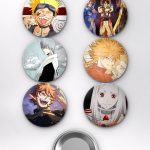 Bleach Gin Ichimaru ve Trevor Belmont Castlevania Mix Temalı Çanta Süsü Rozet İğneli Buton Rozet Seti (6 ADET) (58 mm)