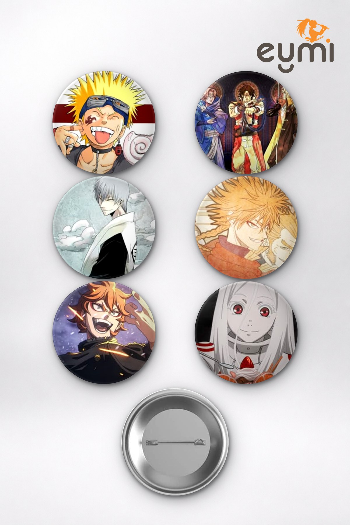 Bleach Gin Ichimaru ve Trevor Belmont Castlevania Mix Temalı Çanta Süsü Rozet İğneli Buton Rozet Seti (6 ADET) (58 mm) Bleach Gin Ichimaru ve Trevor Belmont Castlevania Mix Temalı Çanta Süsü Rozet İğneli Buton Rozet Seti (6 ADET) (58 mm)