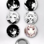 Tokyo Ghoul Juuzou Suzuya Manga Gothic Art Temalı Çanta Süsü Rozet İğneli Buton Rozet Seti (6 ADET) (58 mm)