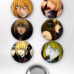 Death Note Mello Chocolate & Scar Aesthetic Temalı Çanta Süsü Rozet İğneli Buton Rozet Seti (6 ADET) (58 mm)