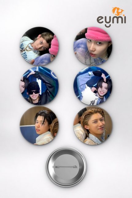 Louis Elliot & Jiho Jourdain Pembe Kalp Estetiği Temalı Çanta Süsü Rozet İğneli Buton Rozet Seti (6 ADET) (58 mm)