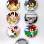 Roblox Shedletsky ve Blame John Meme Oyun Temalı Çanta Süsü Rozet İğneli Buton Rozet Seti Set 2 (6 ADET) (58 mm)